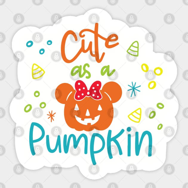 Cute as a pumpkin Sticker by jollydesigns